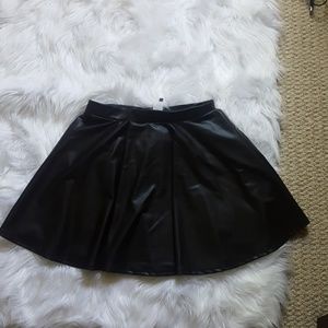 Faux leather skirt